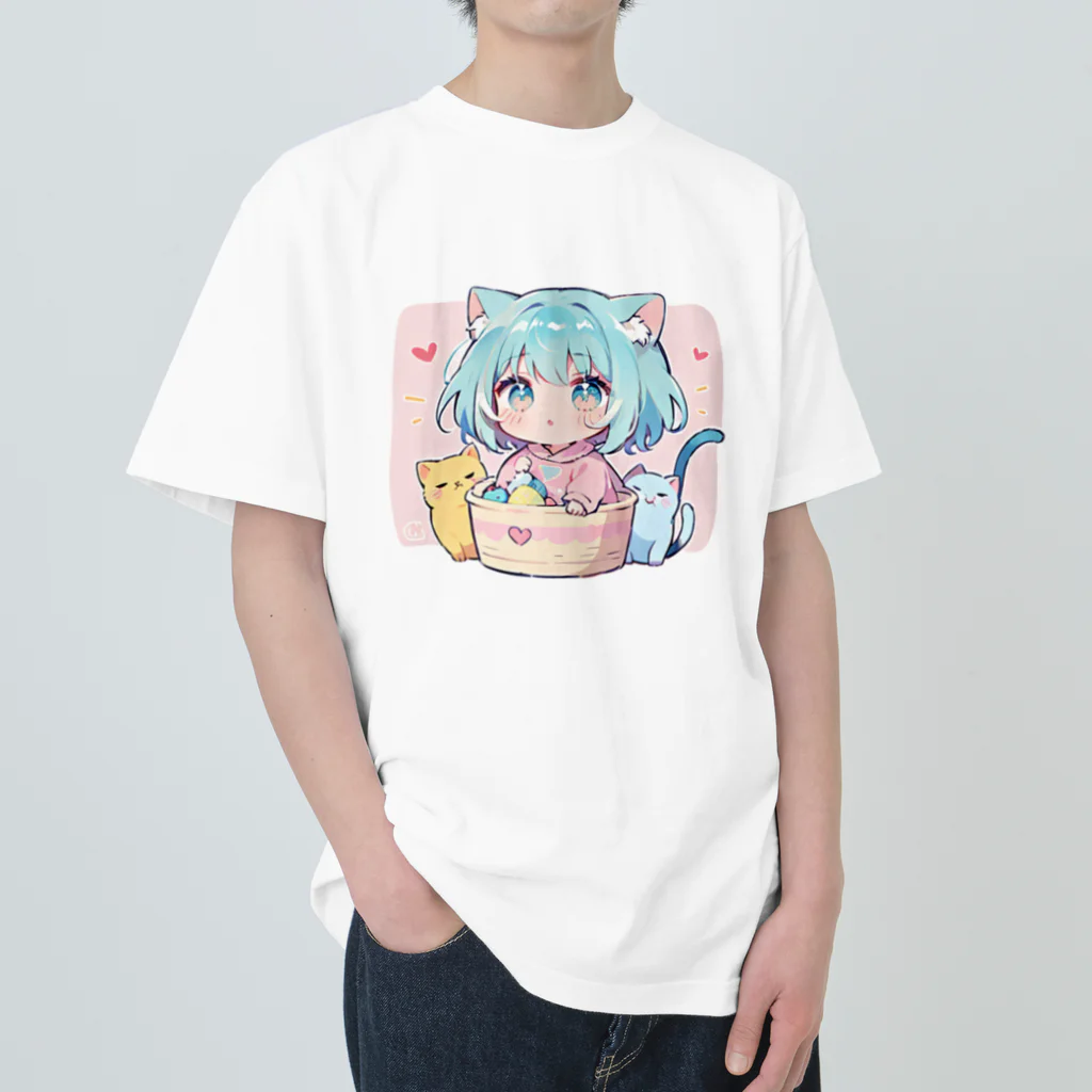 那須モバイル店の可愛いけもっ娘 Heavyweight T-Shirt