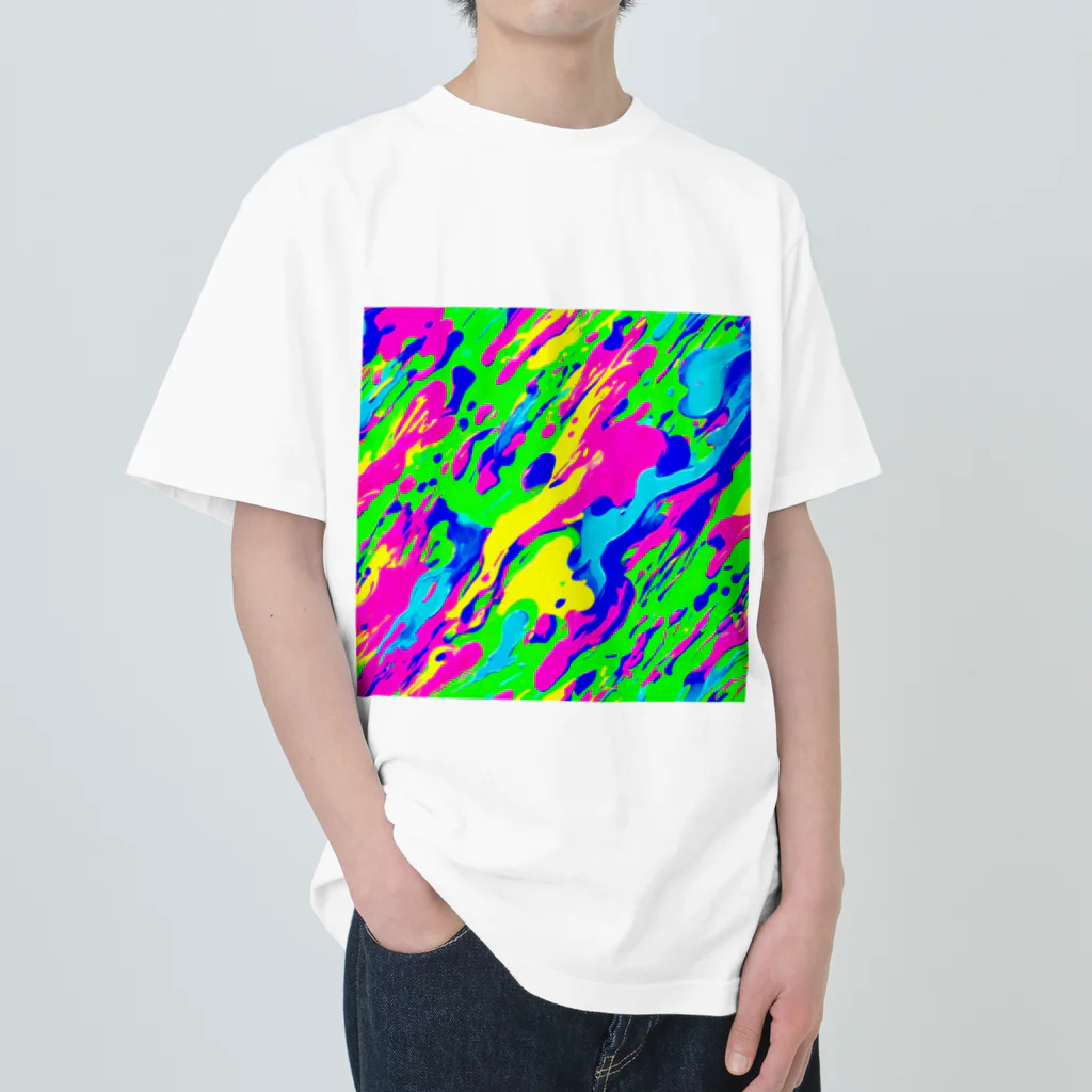 NeonLeakのペンキちゃん8 ヘビーウェイトTシャツ