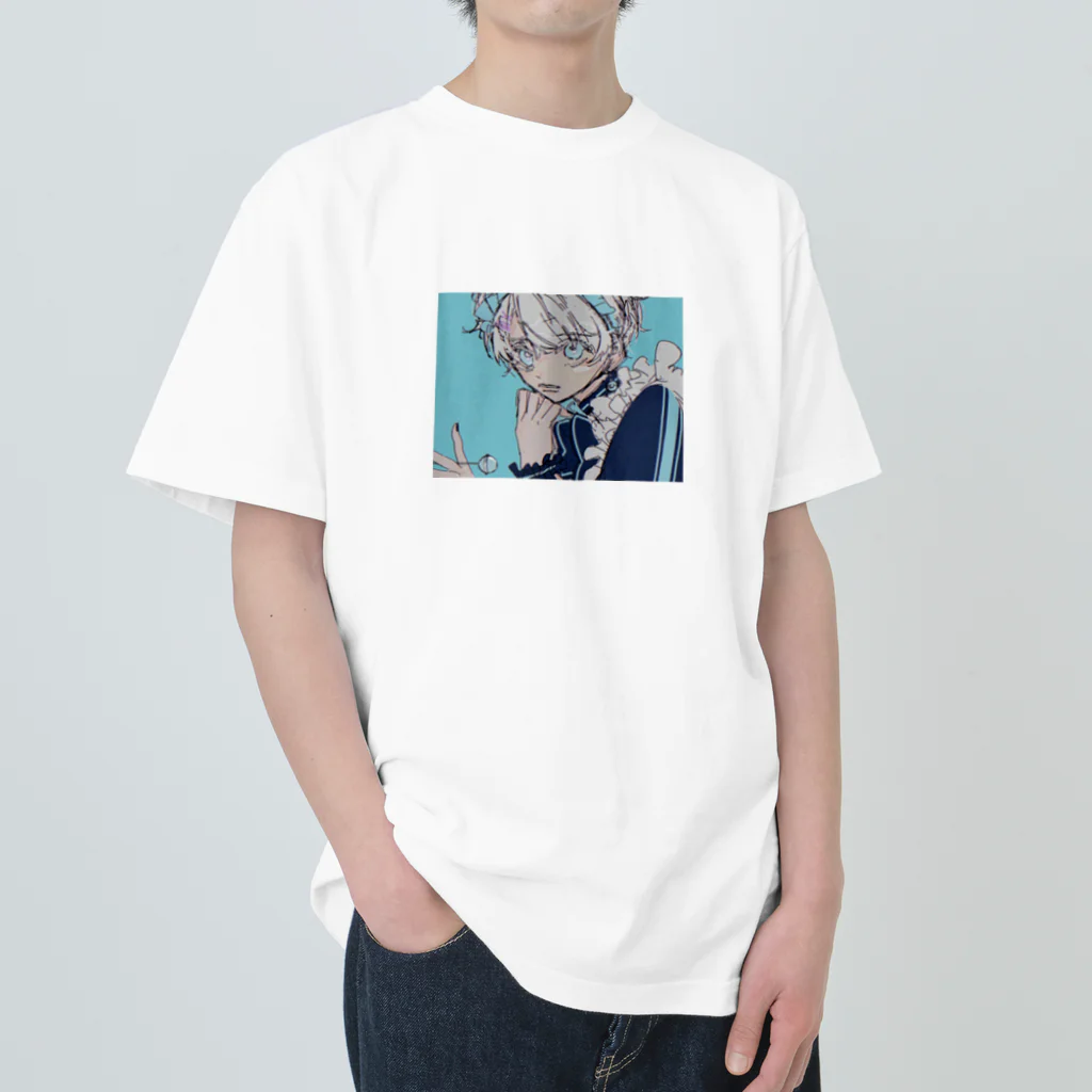 n.(自由帳)のお店のメイドの男の子 Heavyweight T-Shirt