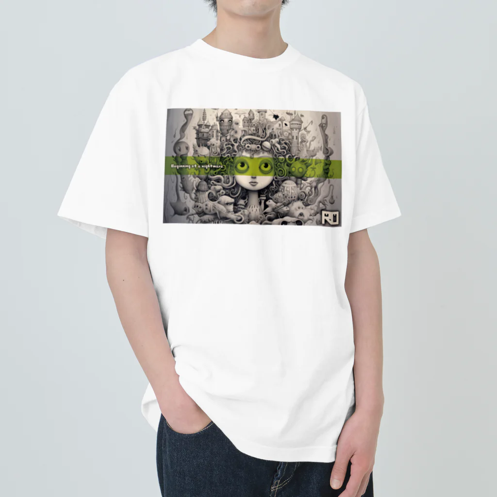 ROのBeginning of a nightmare 2 (Green Line) Heavyweight T-Shirt