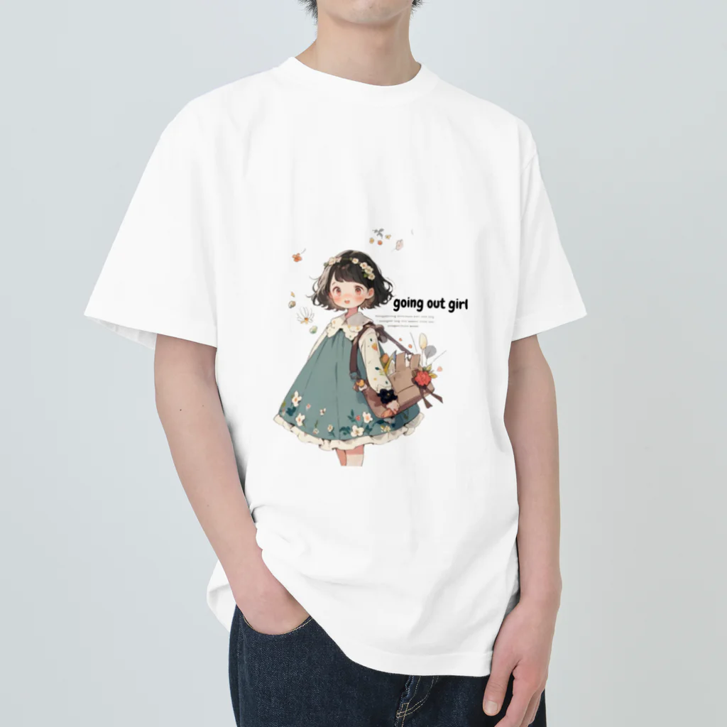 piyotanpiのgoing out girl Heavyweight T-Shirt