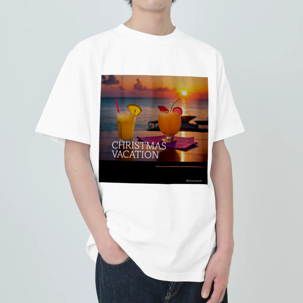 ChromastrAlのクリスマス休暇 ヘビーウェイトTシャツ