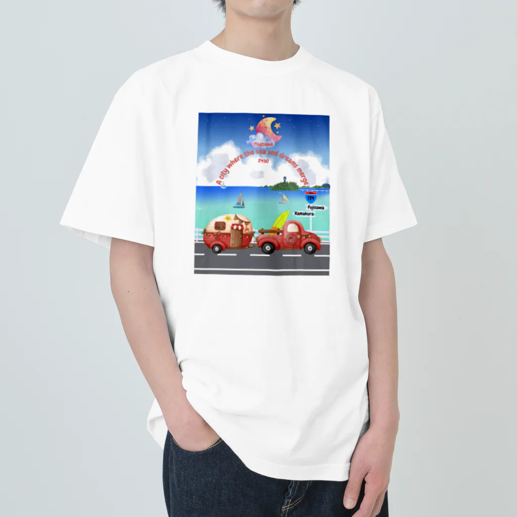 CyberArmadilloの湘南藤沢（2430）ナイトコレクション ヘビーウェイトTシャツ