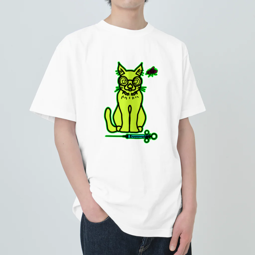 JINPIN (仁品)の待ちきれない猫 Heavyweight T-Shirt