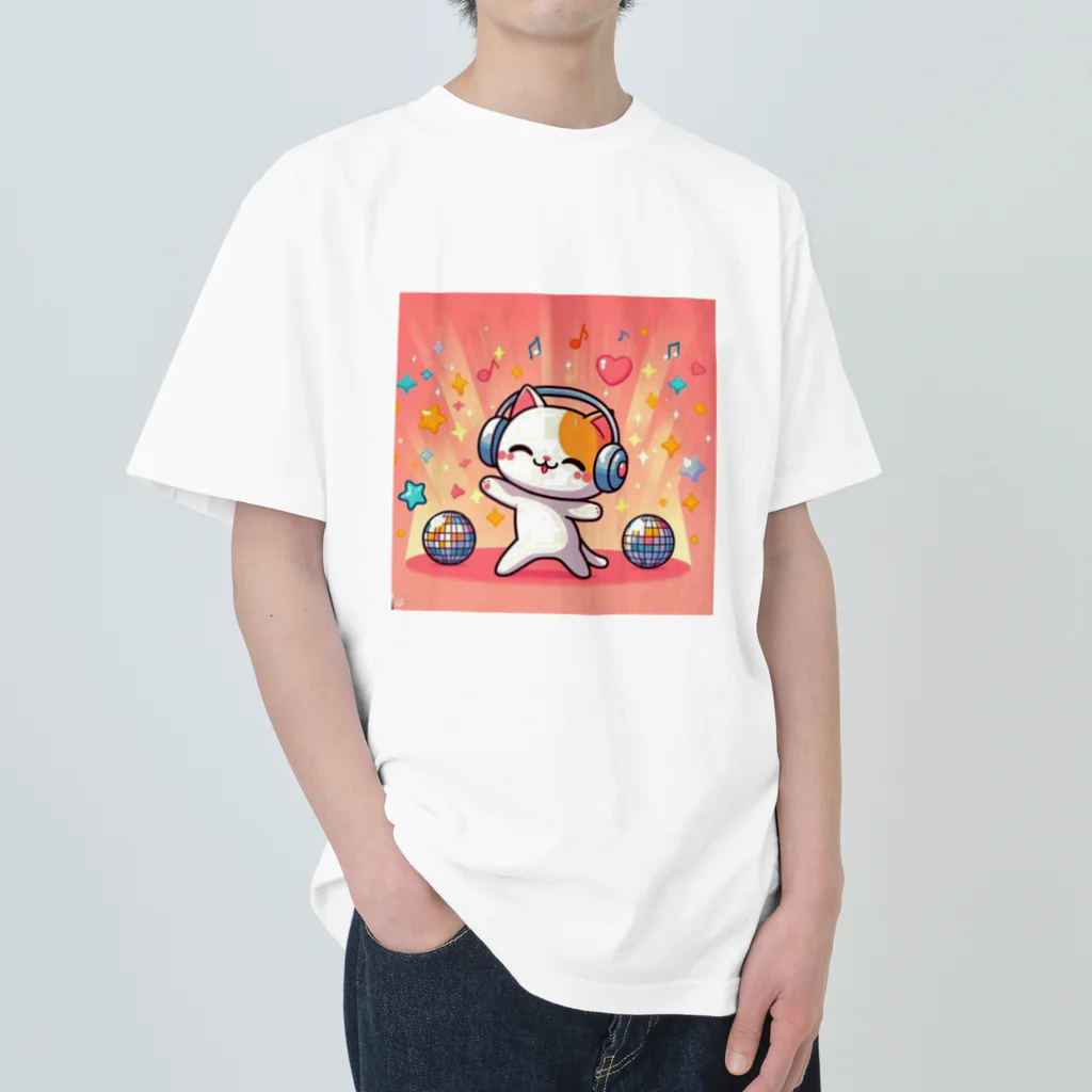 faustのダンス猫3 ヘビーウェイトTシャツ