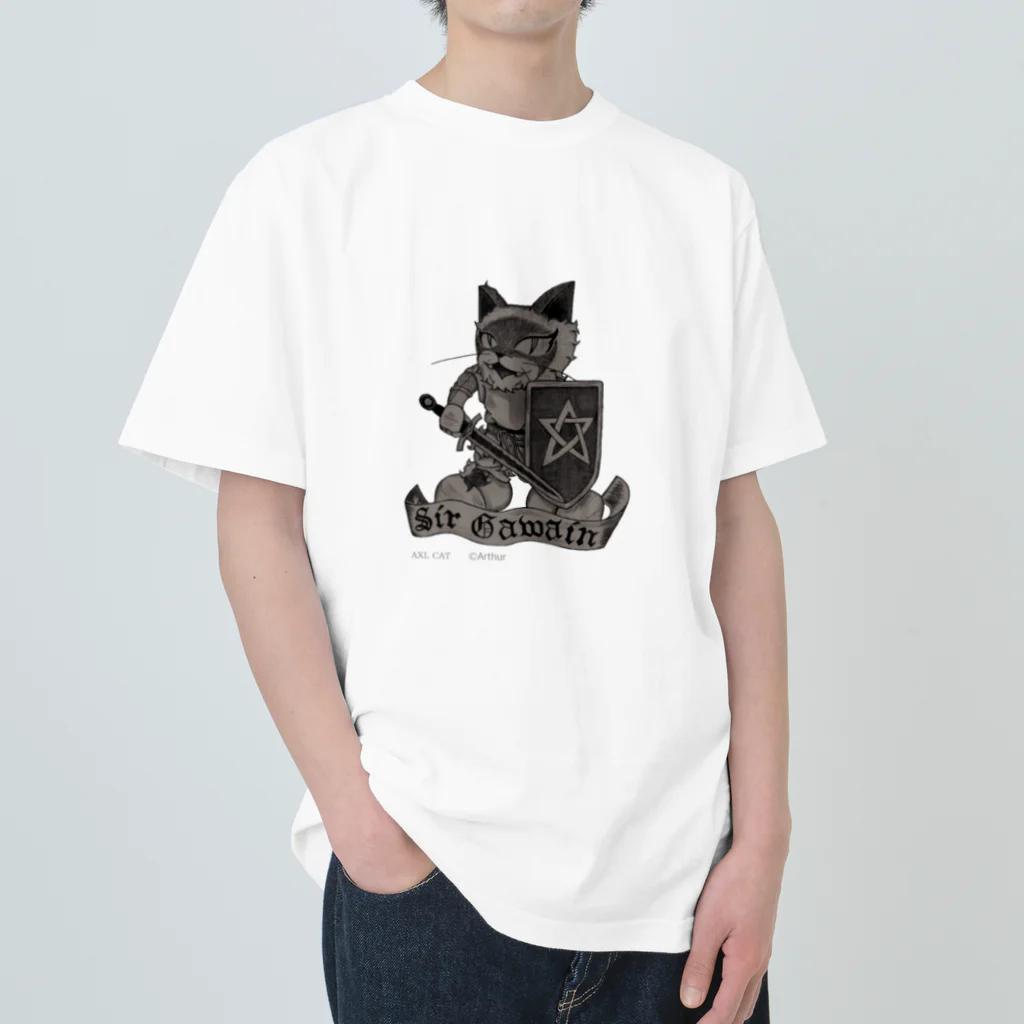 AXL CATのガウェイン (AXL CAT) ヘビーウェイトTシャツ