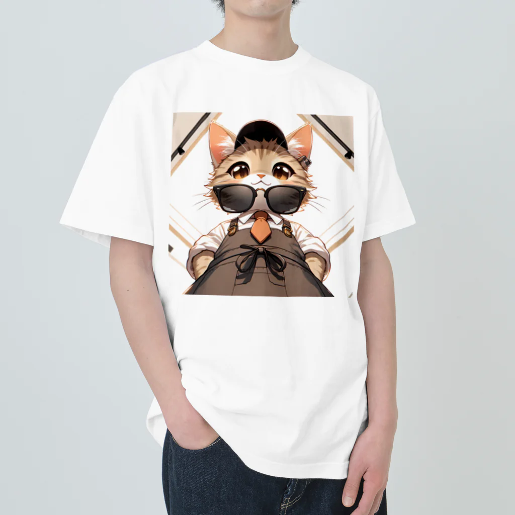 meow-sunniesのスマートニャンコ Heavyweight T-Shirt