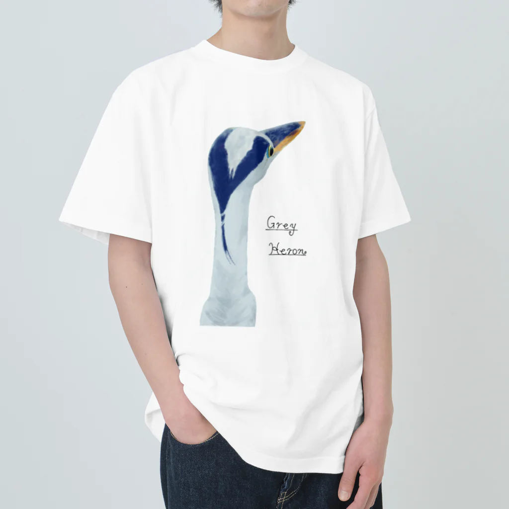 Shimako'sのアオサギ ヘビーウェイトTシャツ