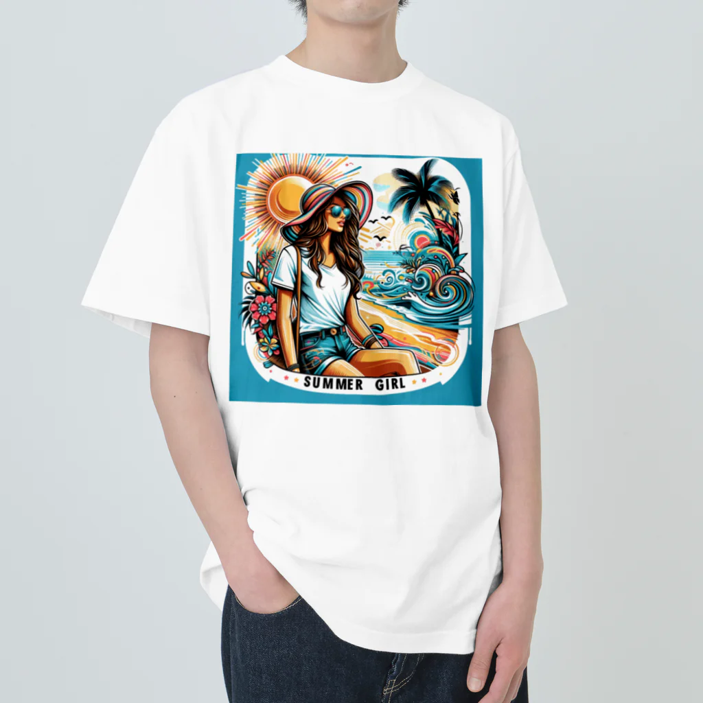 マイティのsummer girl Heavyweight T-Shirt