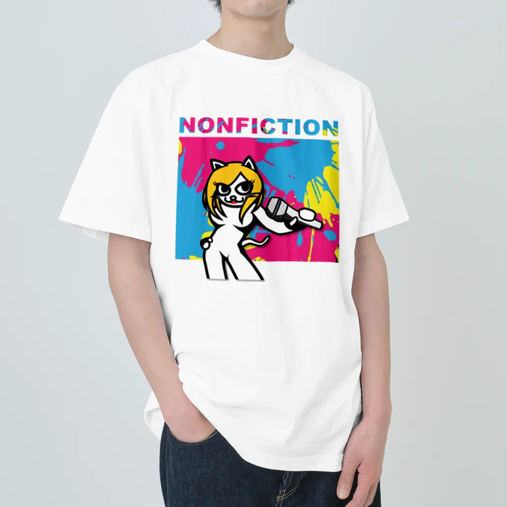 猫キャラになったよ『シンガーのん』のNONFICTIONの『シンガーのん』 Heavyweight T-Shirt