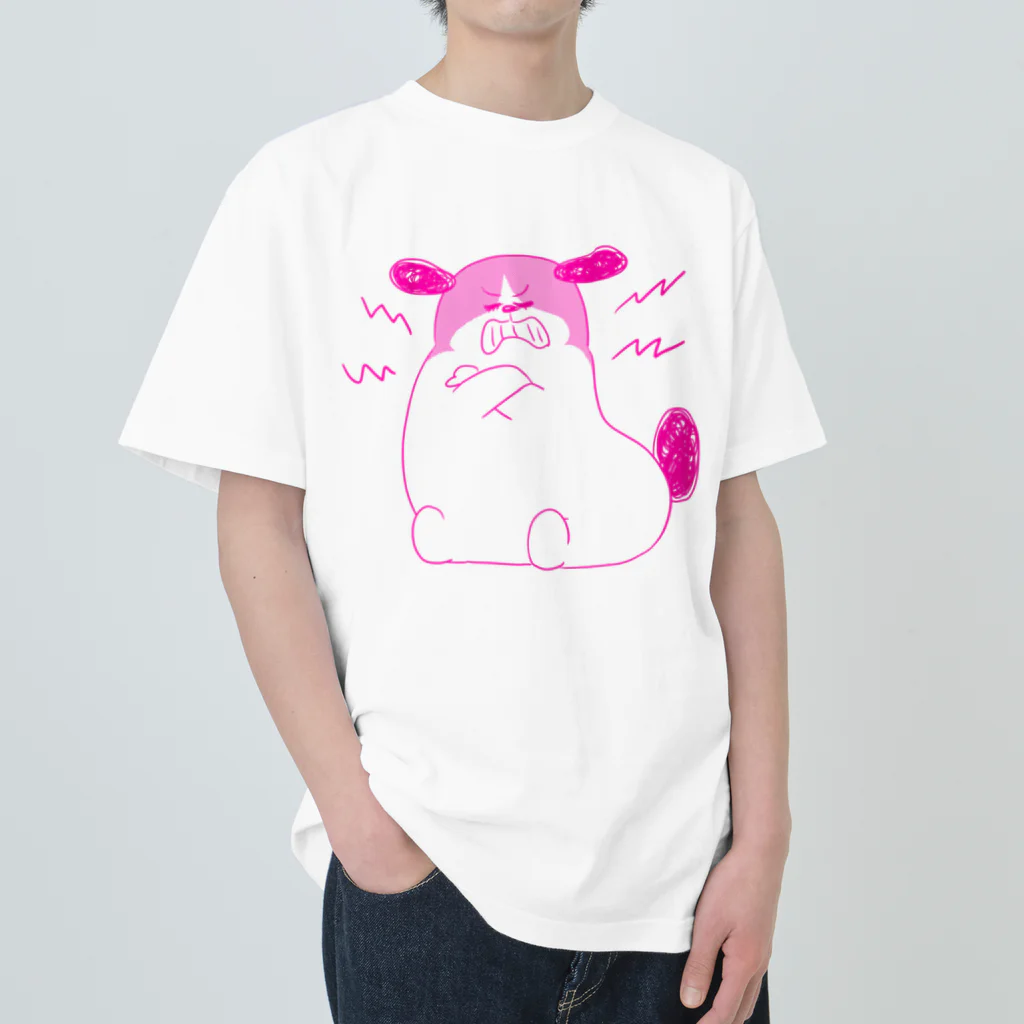 マツバラのもじゃまる歯ぎしり　濃いピンク Heavyweight T-Shirt