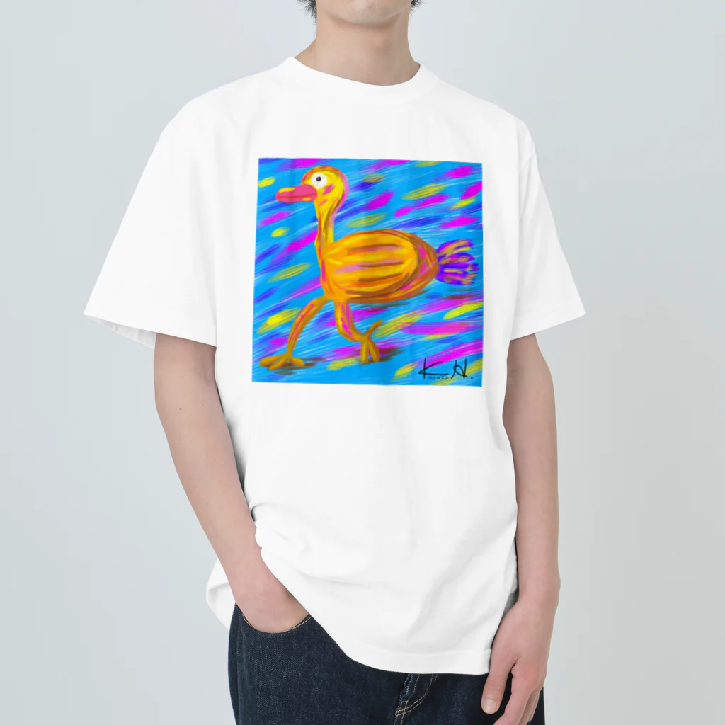 create_M2のアートなダチョウ Heavyweight T-Shirt