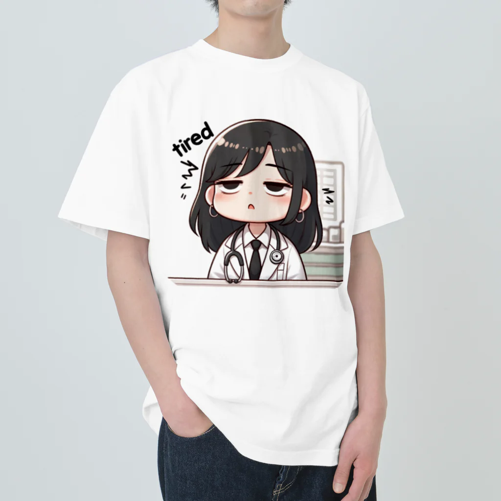 MIKAMIN SHOPのドクター♡感情日記（TIRED） ヘビーウェイトTシャツ