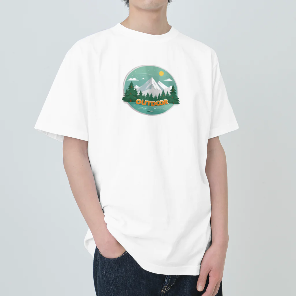 ファンシーTシャツ屋のアウトドアーワッペン Heavyweight T-Shirt