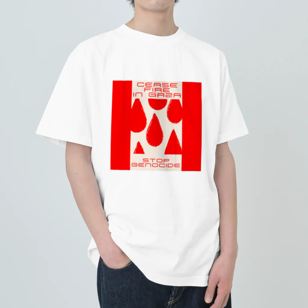 YOKOのSTOP GENOCIDE Heavyweight T-Shirt
