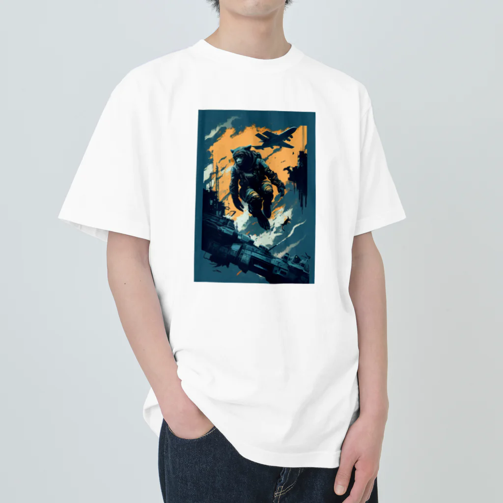 B_store（仮）の宇宙冒険さるかいな ヘビーウェイトTシャツ