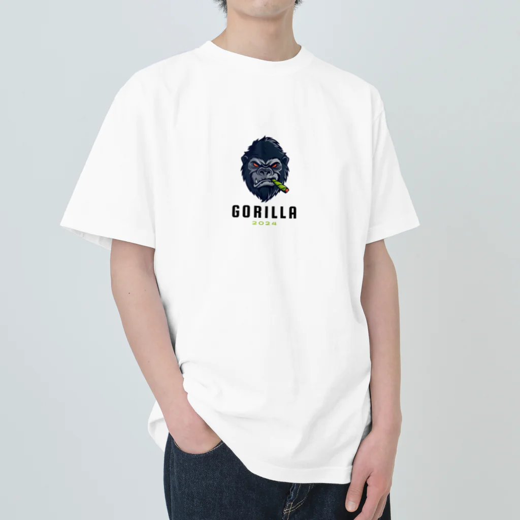 Kosukeのエコウォリアー・ゴリラ - 環境戦士 ヘビーウェイトTシャツ