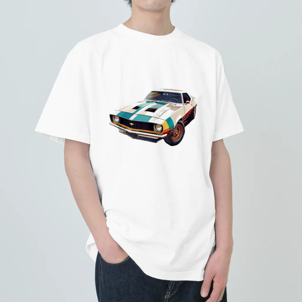 wowwooのOld Chevrolet Camaro ヘビーウェイトTシャツ