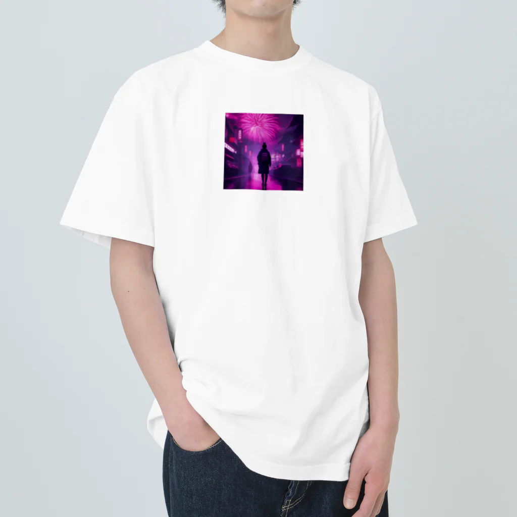 360の和風サイバーパンク Heavyweight T-Shirt