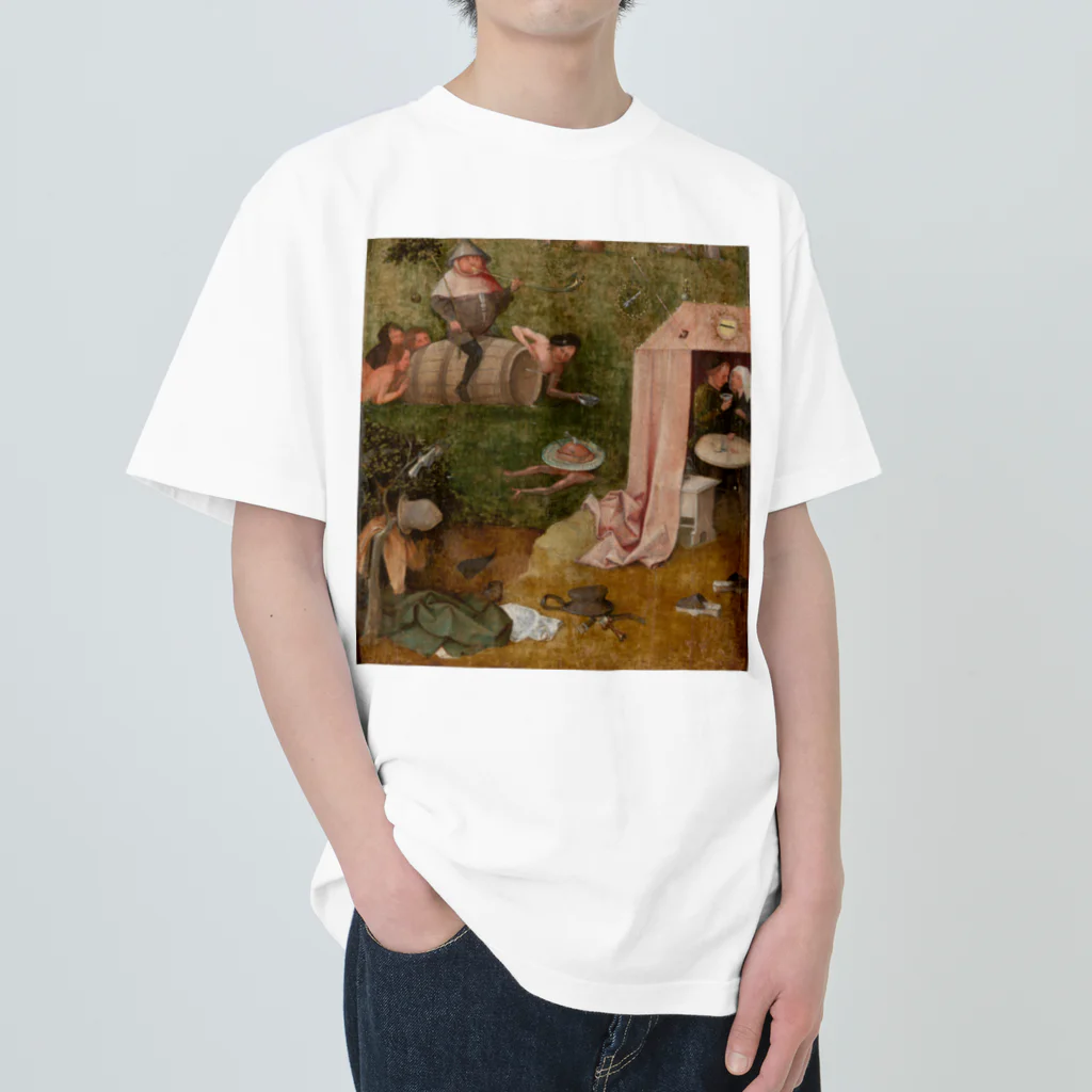 世界美術商店の大食と快楽の寓意 / Allegory of Intemperance ヘビーウェイトTシャツ