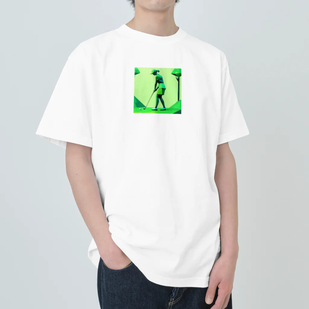 田舎老人只爺のゴルフしている美人 Heavyweight T-Shirt