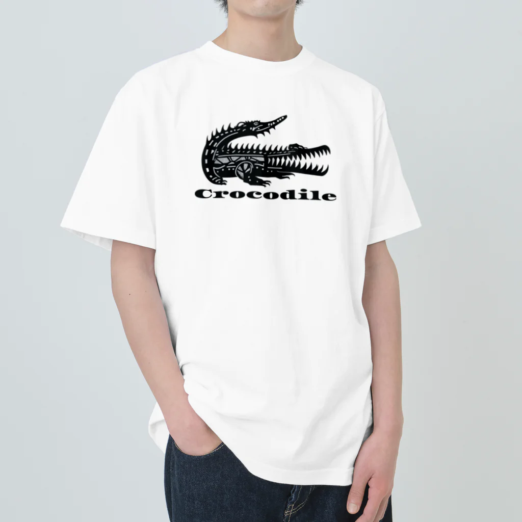 ファンシーTシャツ屋のトライバルクロコダイル Heavyweight T-Shirt