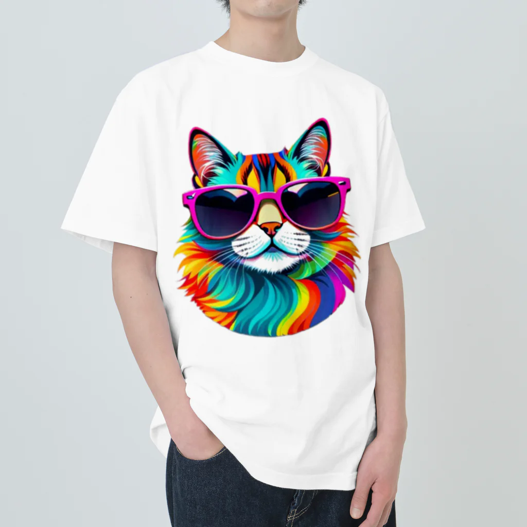 629_CAT_ARTのグラカラキャット2 Heavyweight T-Shirt