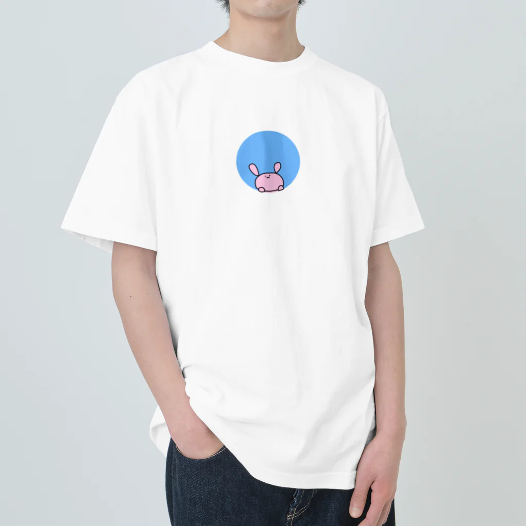 ぴののうさちゃん こんにちは ヘビーウェイトTシャツ