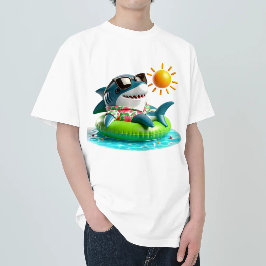 Visualbum5のサメのバカンス Heavyweight T-Shirt