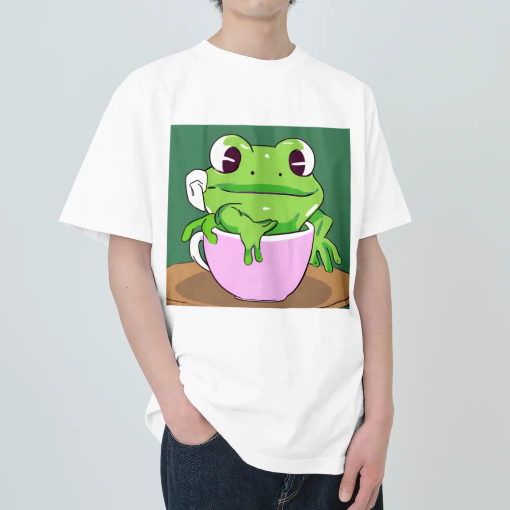 Louvreのかわいい蛙くん ヘビーウェイトTシャツ