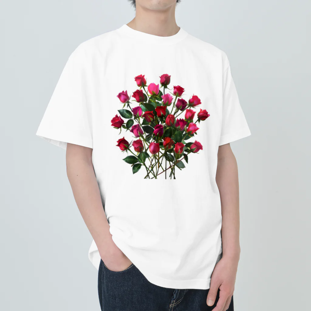 24_Redpink  visual calendarのRedpink 26 Roses ヘビーウェイトTシャツ