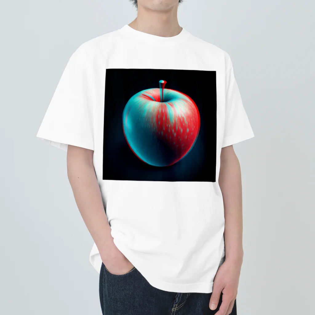 godo_dioの３D　立体視　リンゴ Heavyweight T-Shirt