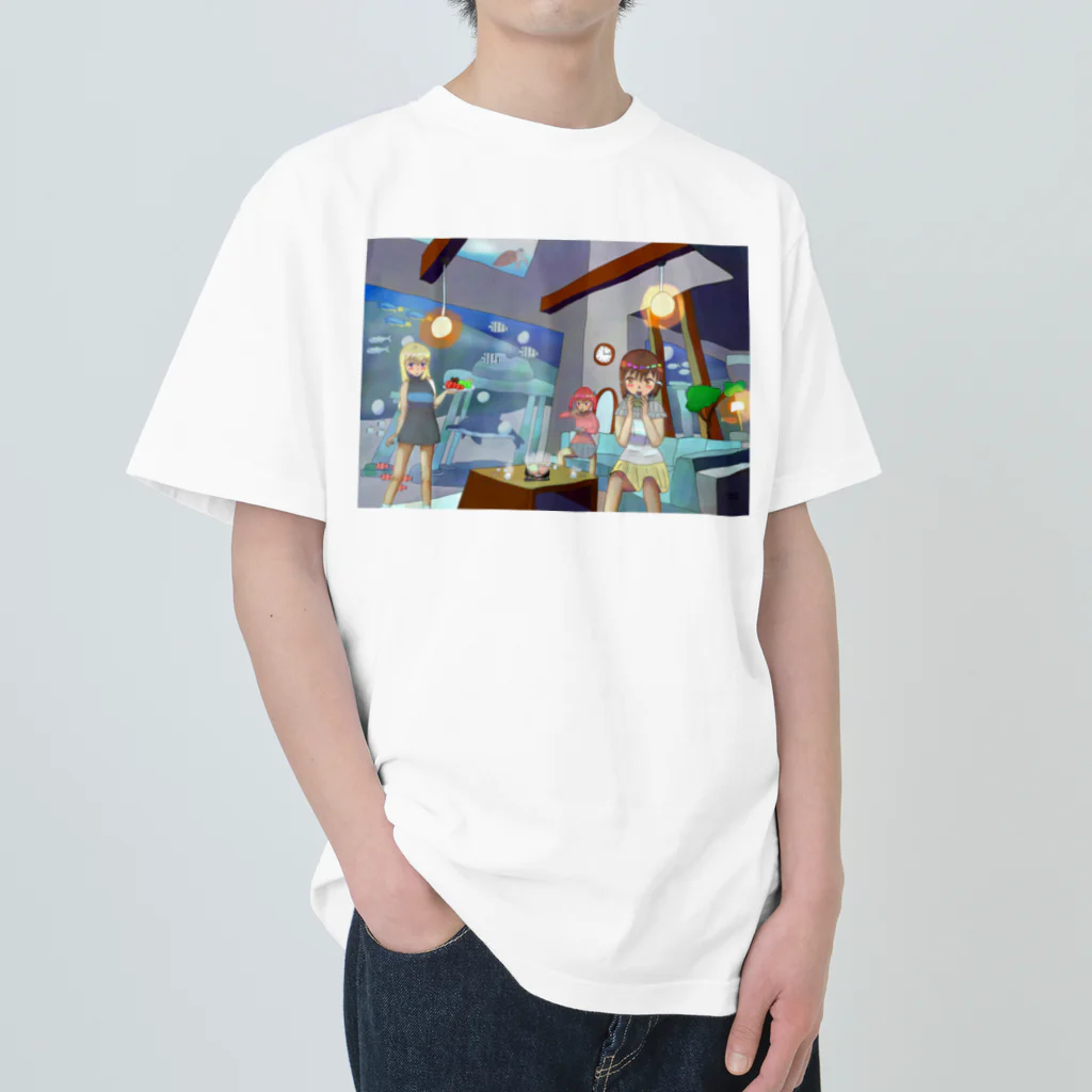 きなこもちの小屋２号店の海の中の家の鍋パーティー Heavyweight T-Shirt