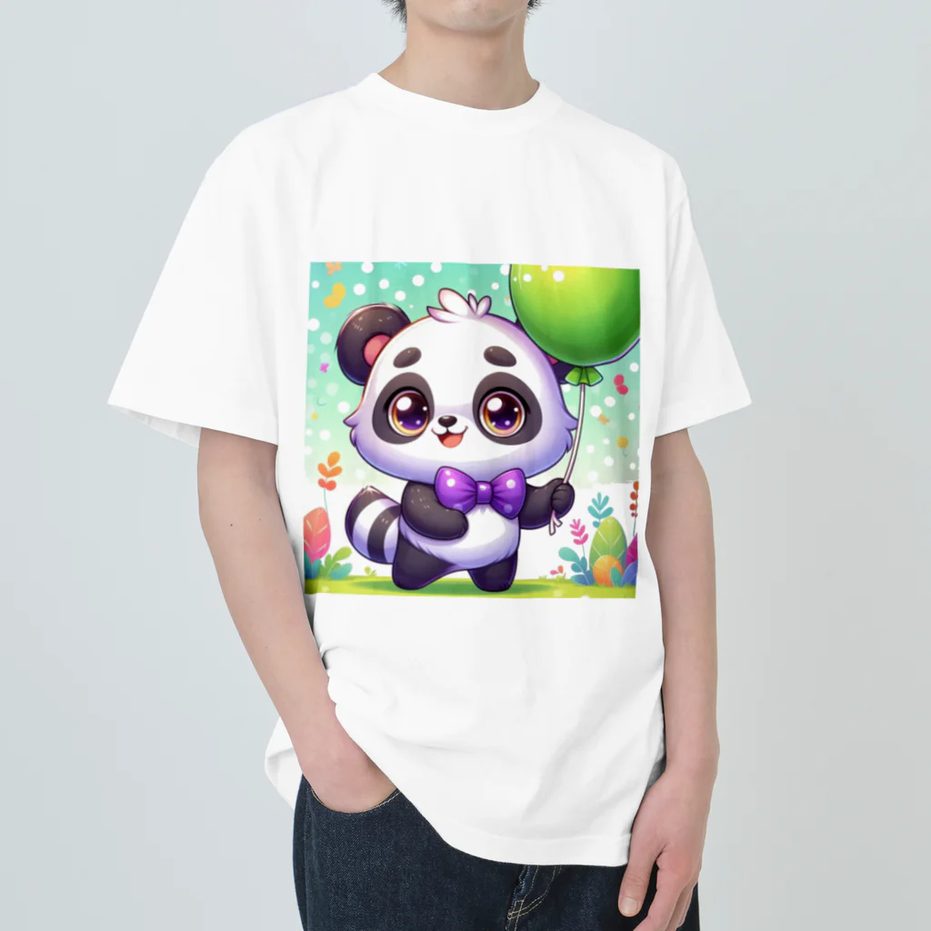 アニマルキャラクターショップのcute panda Heavyweight T-Shirt