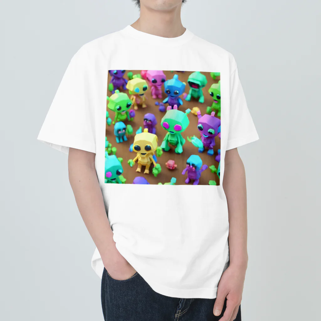 かんむりわっしーの集まれKAWAii宇宙人 Heavyweight T-Shirt