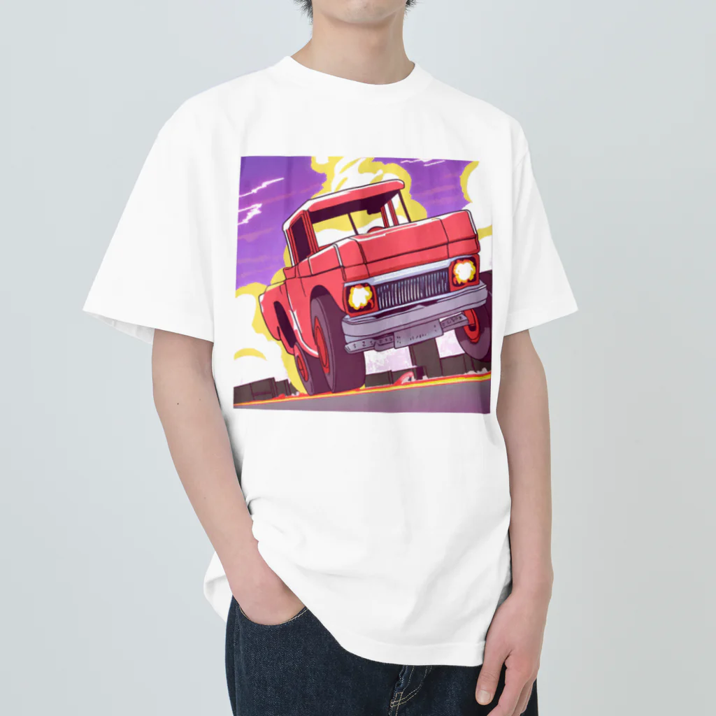 マッドシンのホットロッド　イラスト　ノスタルジック Heavyweight T-Shirt