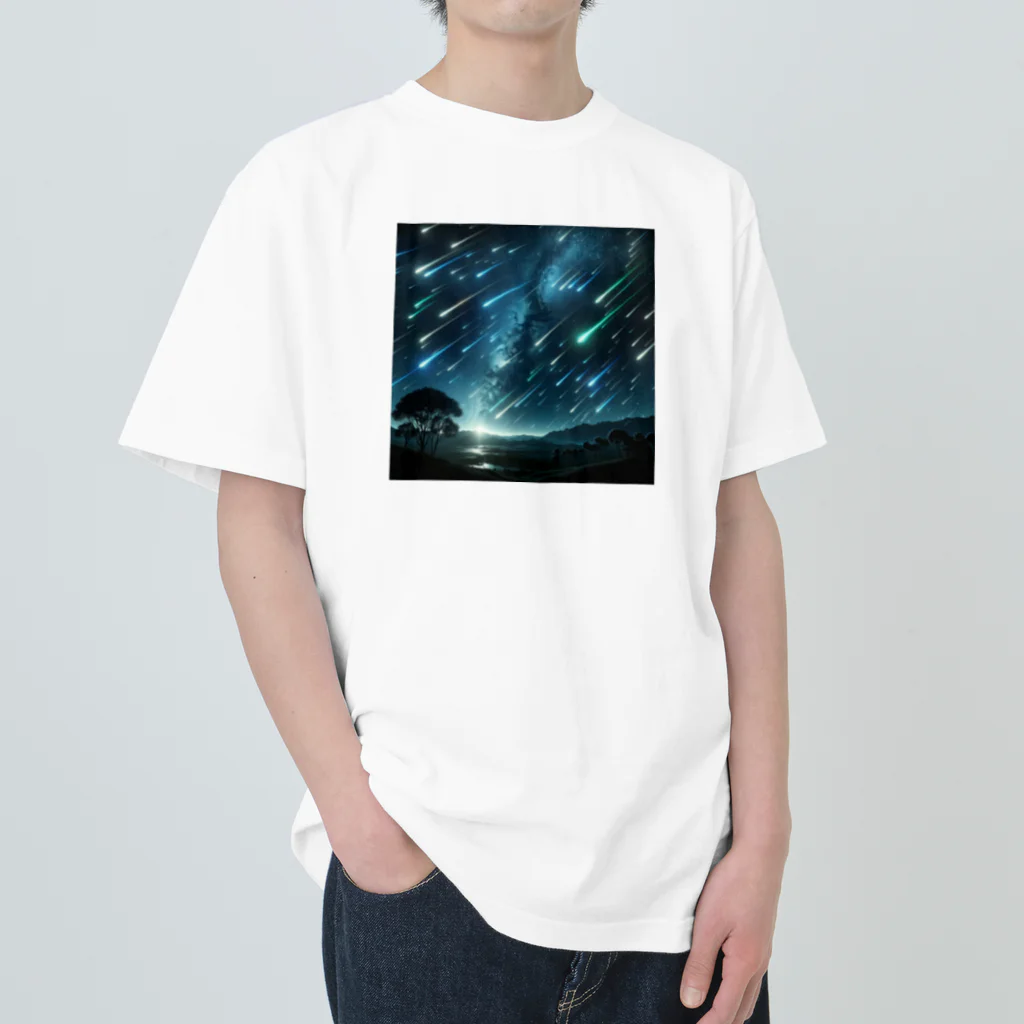 daruman77の流星群 ヘビーウェイトTシャツ