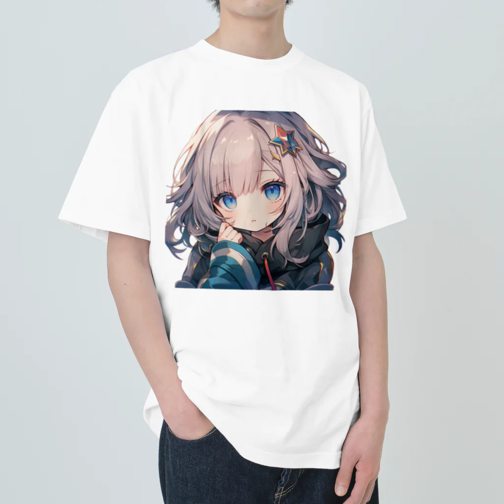 honoka_tの見つめる美少女 ヘビーウェイトTシャツ