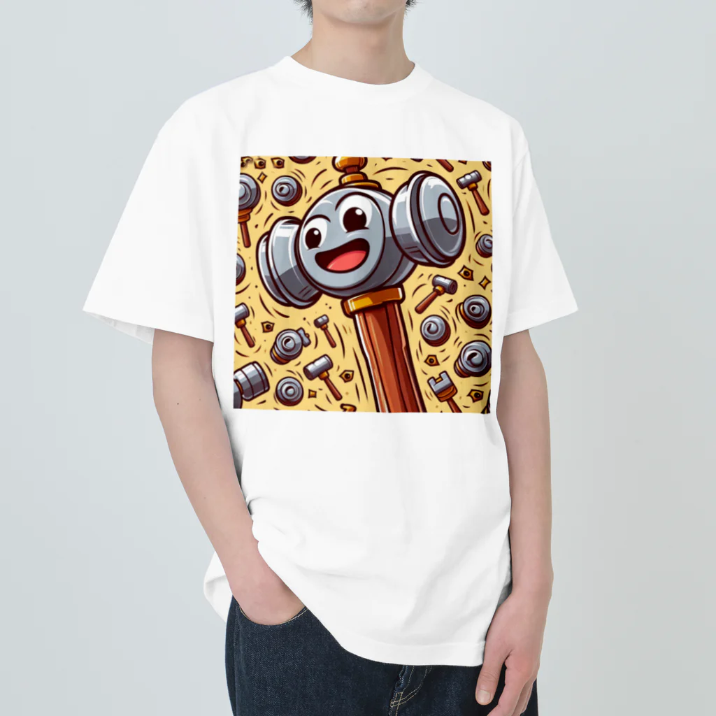 gorimakesの大工シリーズハンマーくん Heavyweight T-Shirt