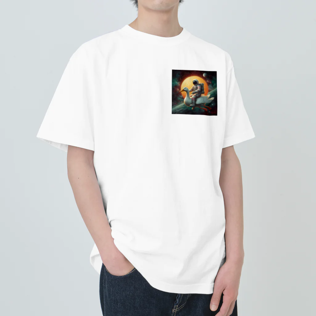 ModMantraのNever-before-seen astronaut ヘビーウェイトTシャツ