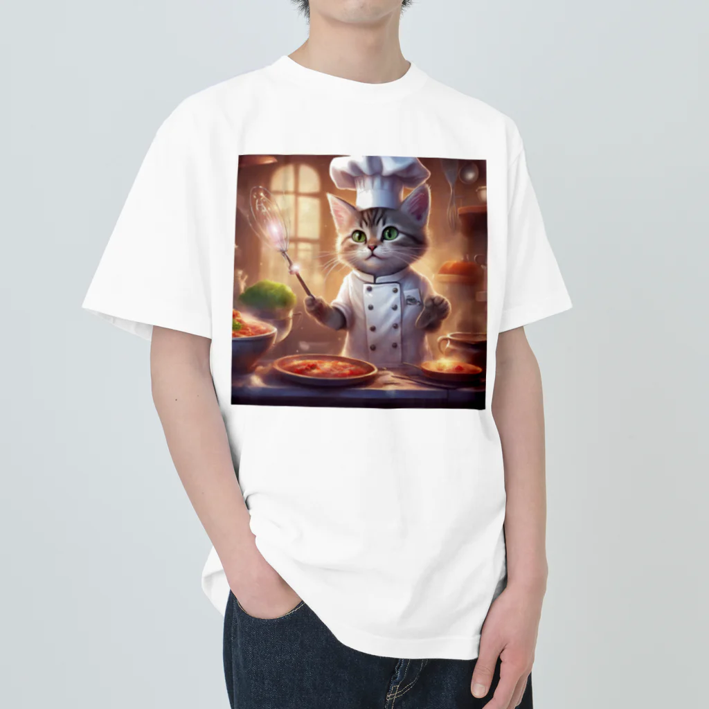 キャリーのcooking猫 Heavyweight T-Shirt