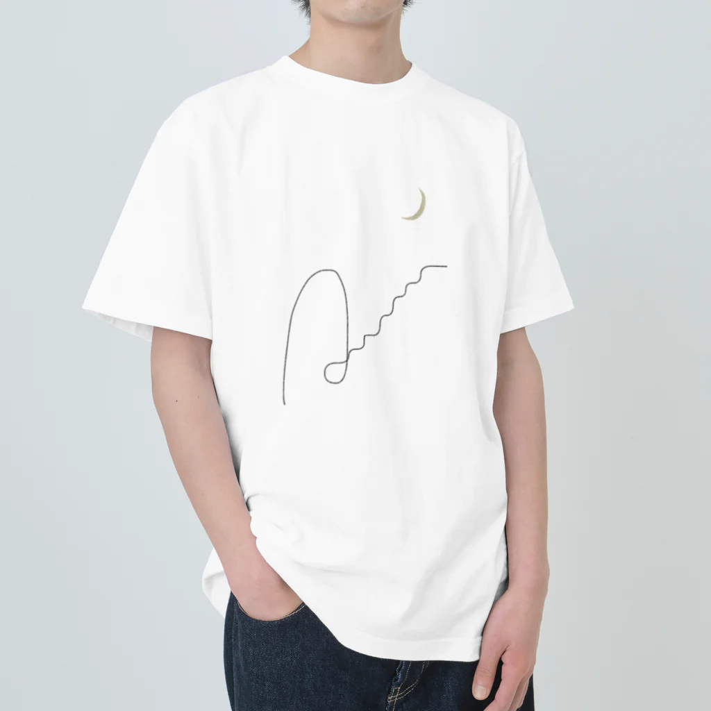 rilybiiの🌙 Entrance and stairs to the moon . Heavyweight T-Shirt