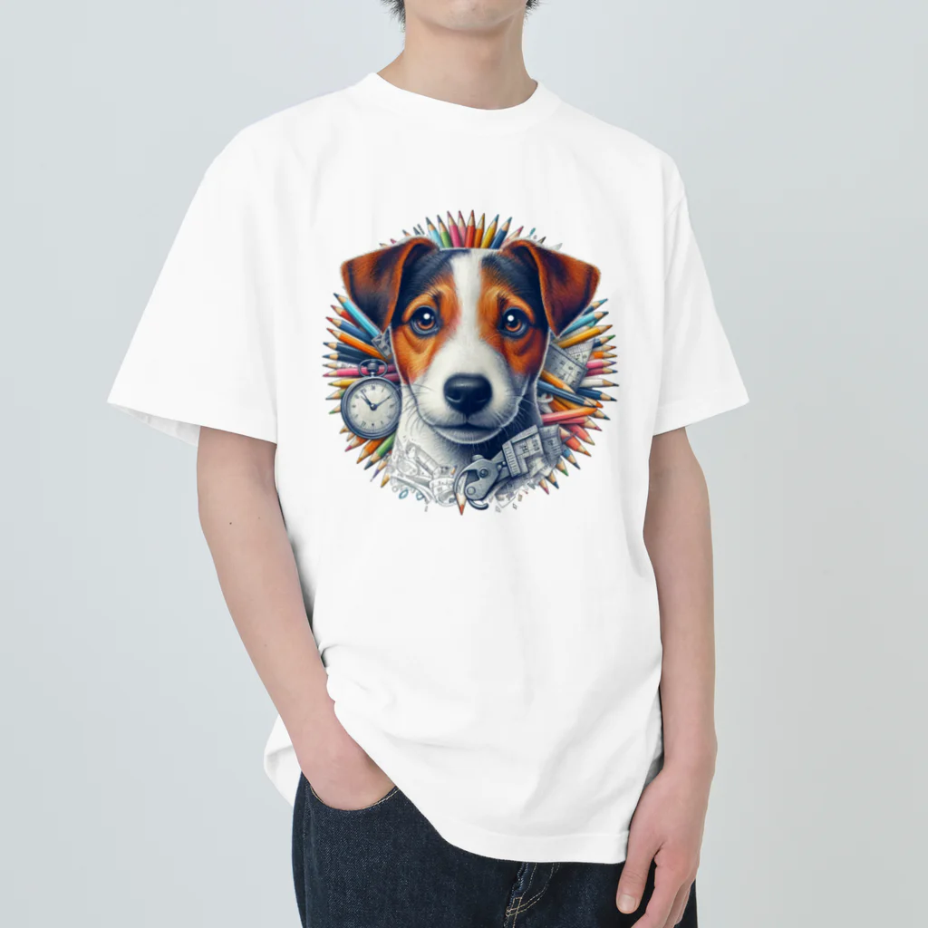 dogfulのクールなジャックラッセルテリア ヘビーウェイトTシャツ