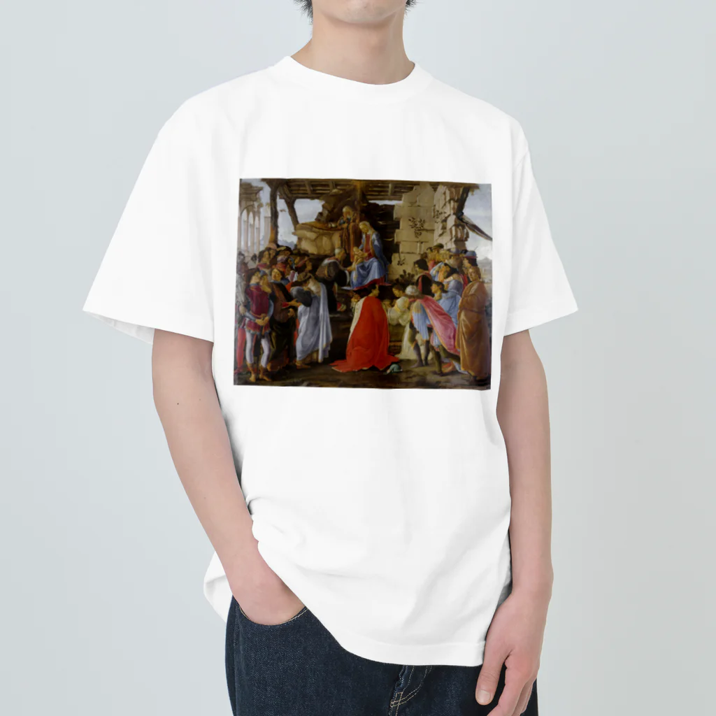 世界美術商店の東方三博士の礼拝 / Adoration of the Magi ヘビーウェイトTシャツ