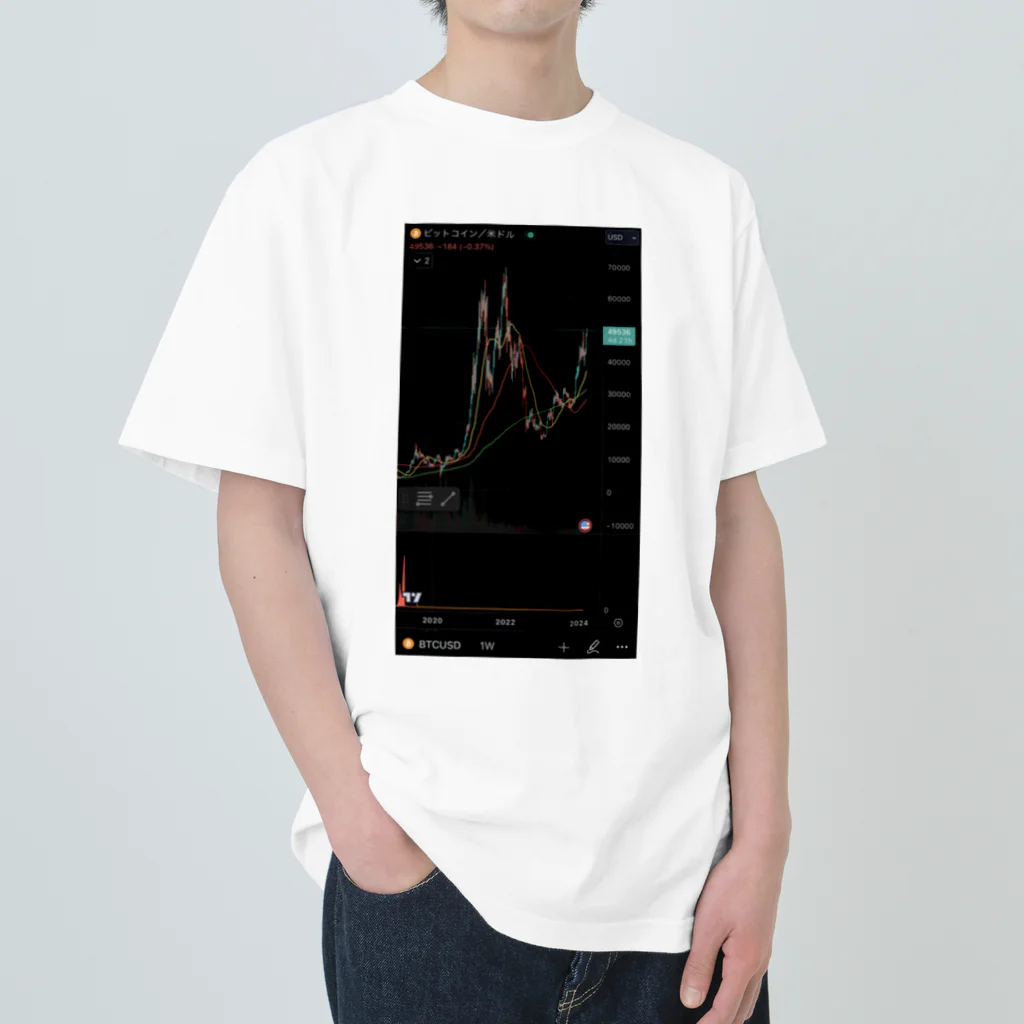 とらまるSHOPのBTC/USD Heavyweight T-Shirt