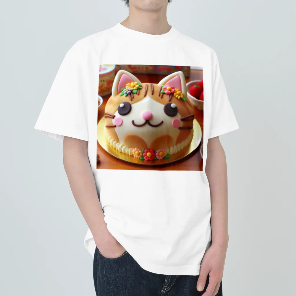 neko_shopのねこケーキ２ ヘビーウェイトTシャツ