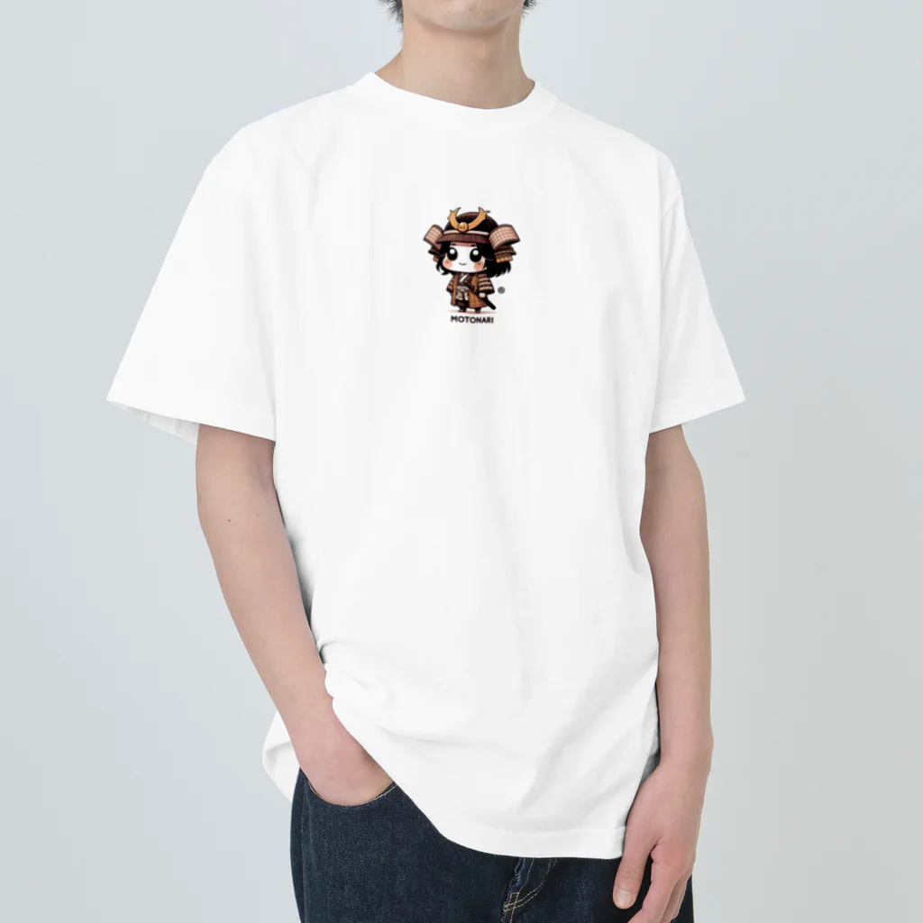 戦国時代マニアのデフォルメ毛利元就君 Heavyweight T-Shirt