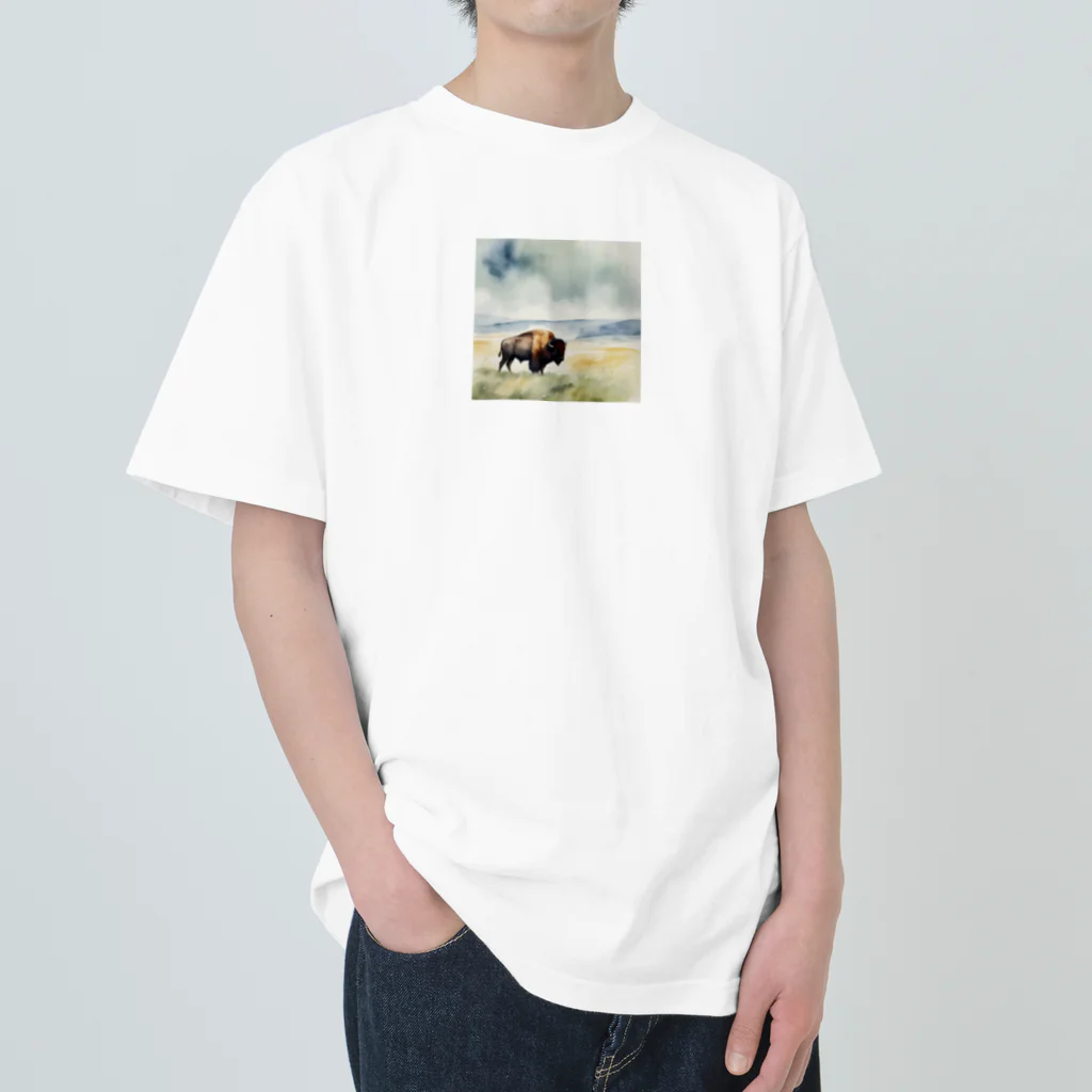 dakaroのバイソンさん Heavyweight T-Shirt