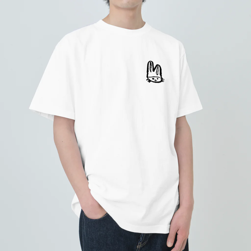 漢字Tシャツ通販の筆うさ墨絵（ふでうさ すみえ） ヘビーウェイトTシャツ