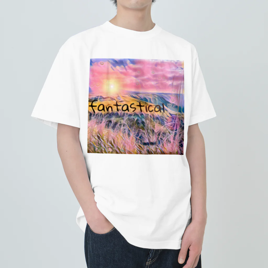 猫田丸尾の幻想的な世界 Heavyweight T-Shirt